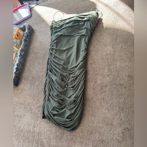 Princess Polly One Shoulder Olive Dress